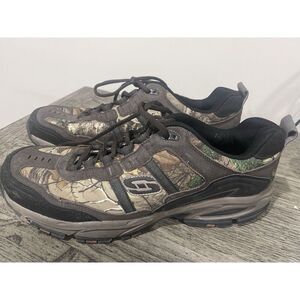 Skechers Vigor Sport Shoes Mens Size 14 Tree Camo Comfort Memory Foam Hunting